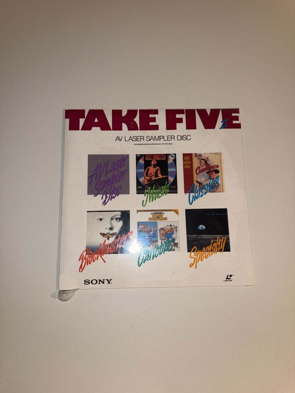 Sony Take Five II AV Laser Sampler Disc
